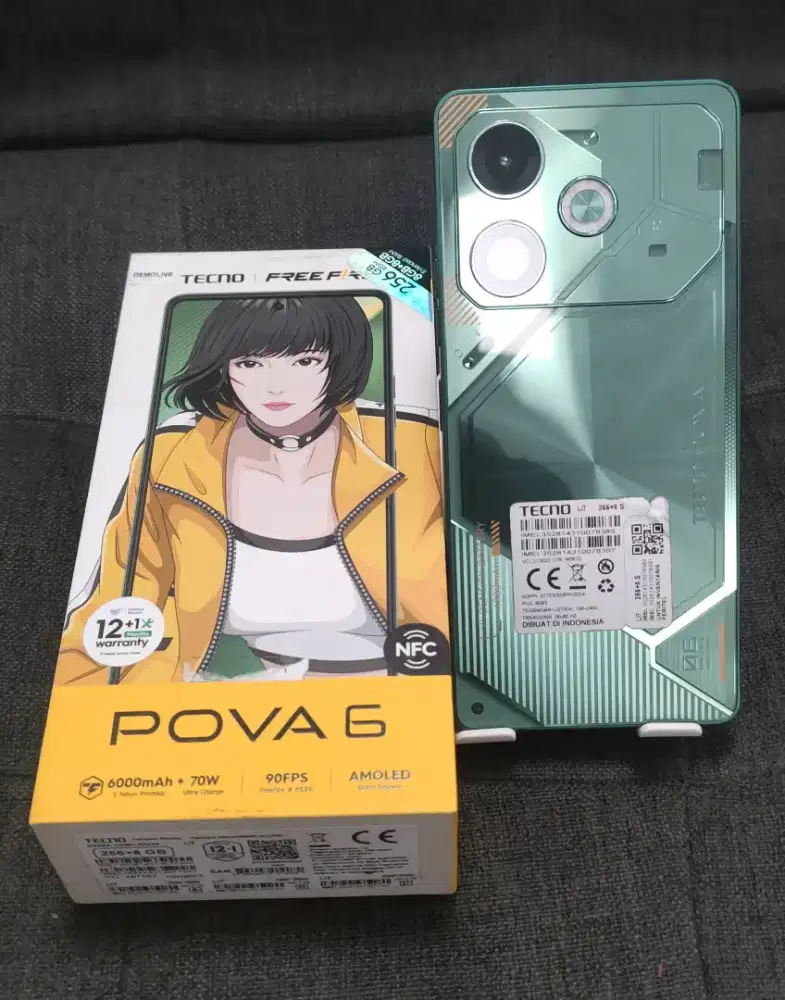 Hp Tecno pova 6 ram 8+8/256