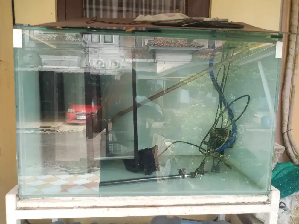 Aguarium set rak besi 2 susun