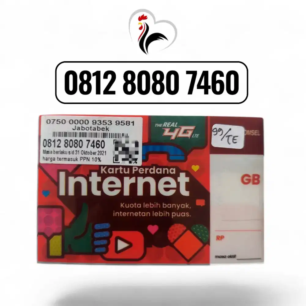 NoCantik Simpati Seri Jago 7460 Kartu Perdana Telkomsel Prabayar