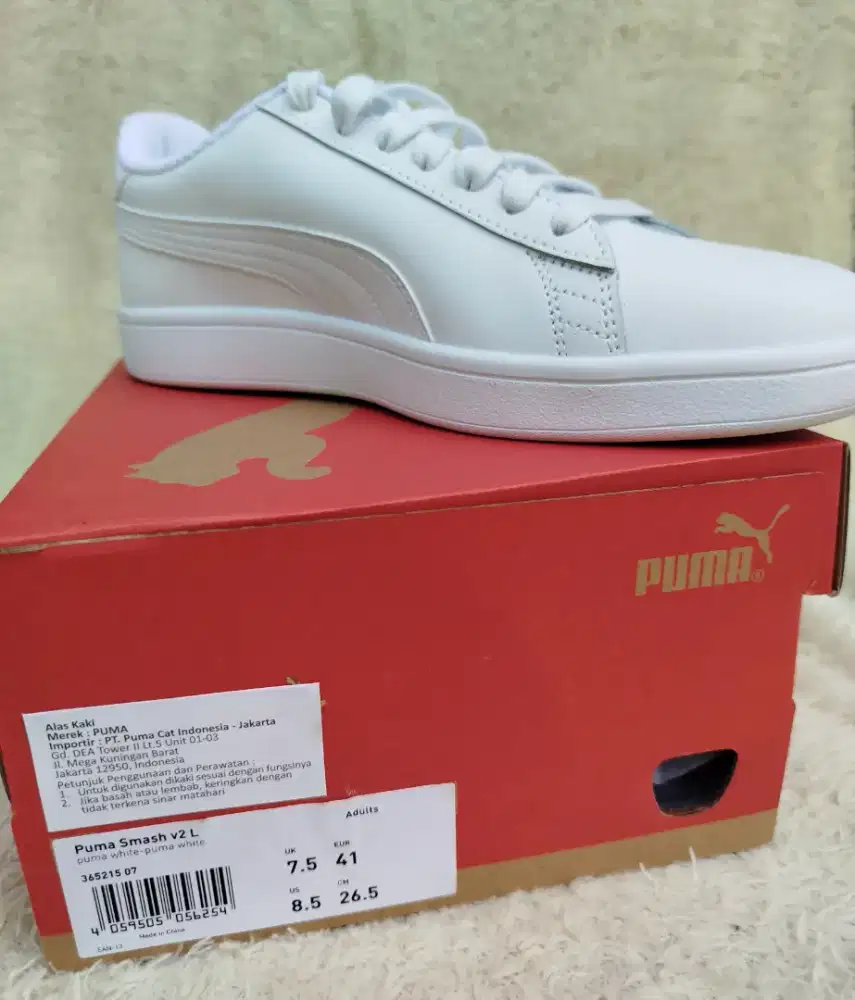 Jual sepatu sneakers pria puma smash V2 no 4 BARU ORIGINAL MURAH SAJA