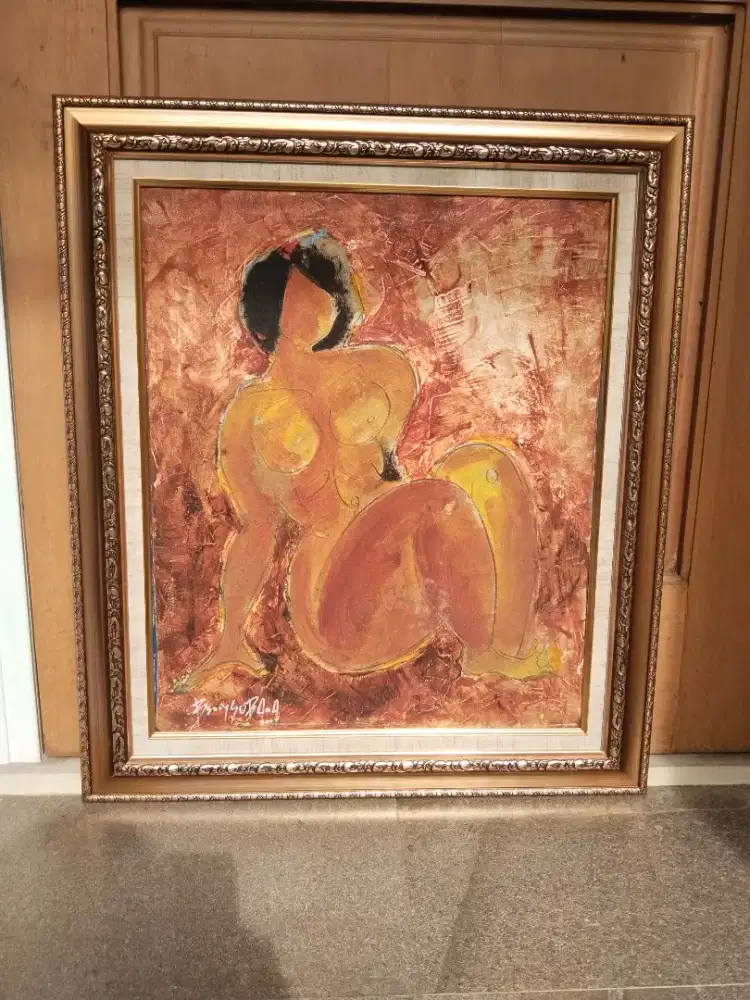 Lukisan Palet timbul abstrak