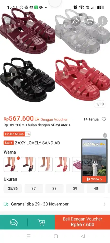 Sepatu sandal kekinian ZAKY
