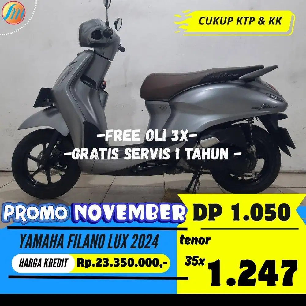 (PROMO HUT CASHBACK 250RB) YAMAHA GRAND FILANO LUX TAHUN 2024