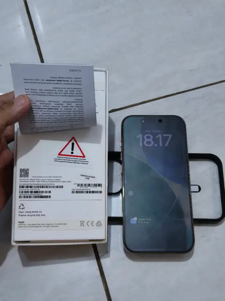 Iphone 16 pro 256Gb ibox Warna Dissert Titanium (Garansi ON)