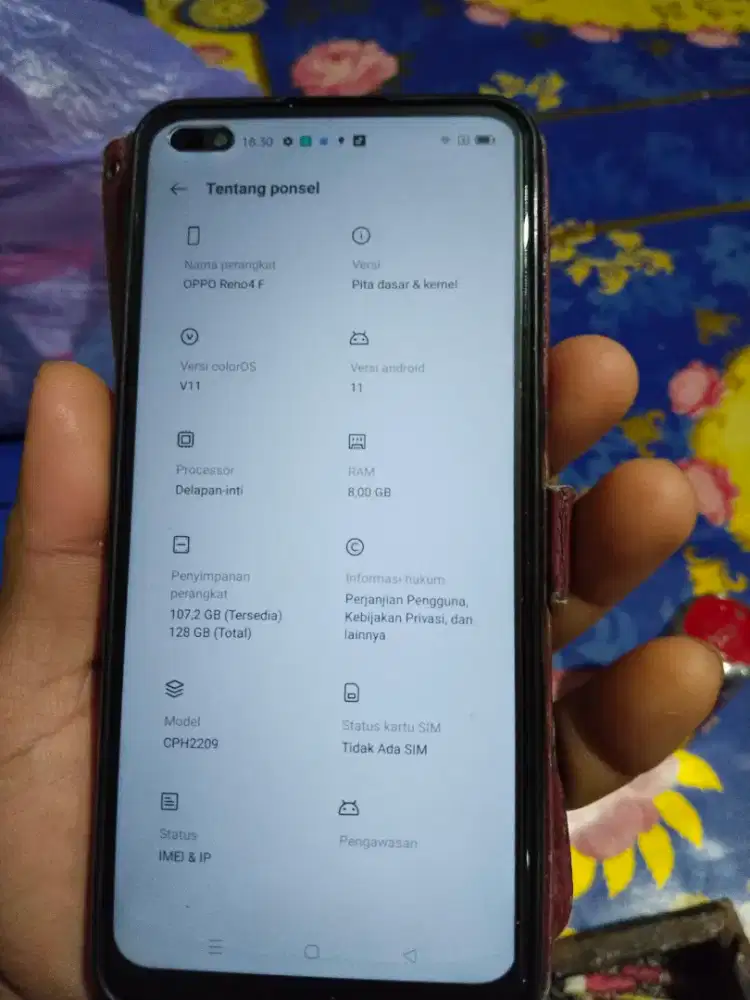 Oppo reno 4f HP ces ram 8