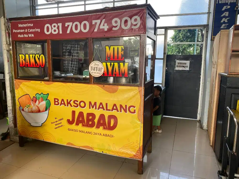 JUAL GEROBAK BAKSO & MIE AYAM – SIAP PAKAI (LENGKAP PERALATAN)