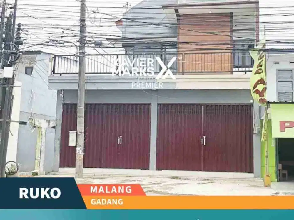 Disewakan 2 Ruko Jadi 1 Di Poros Jalan Utama Raya Gadang, Malang