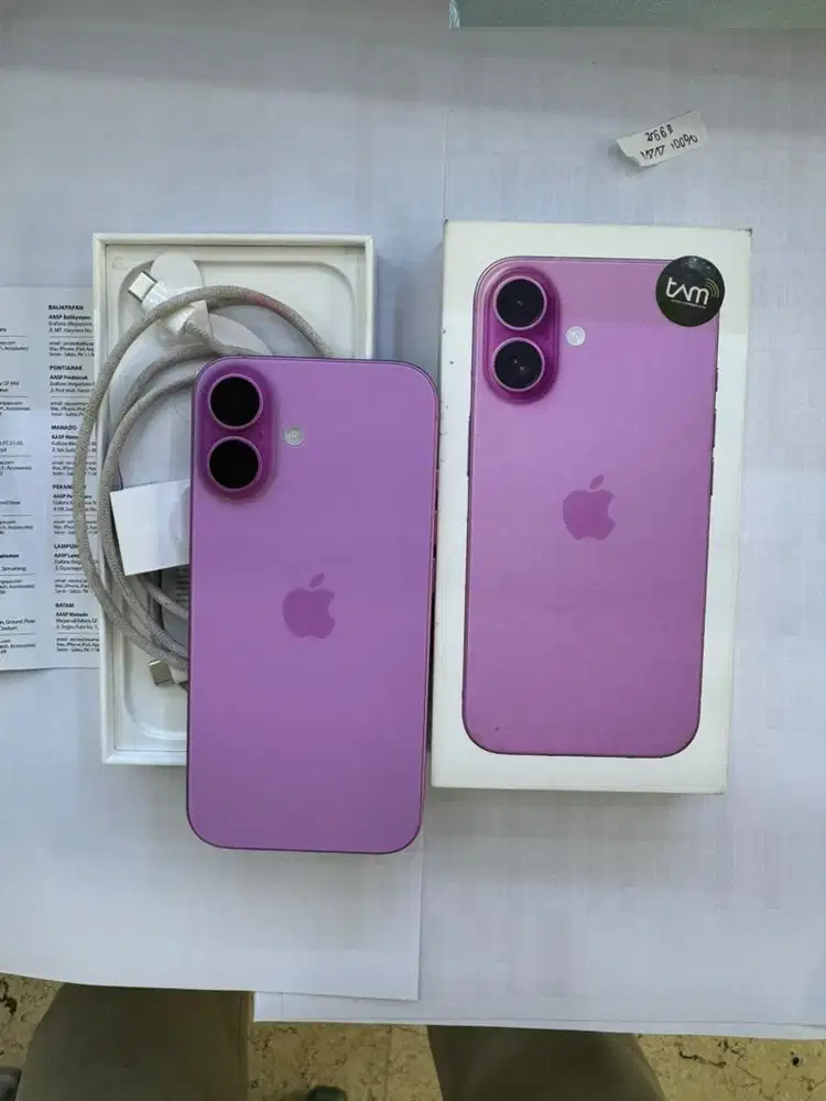 Iphone 16 256Gb second resmi ibox garansi on april2026 bh100