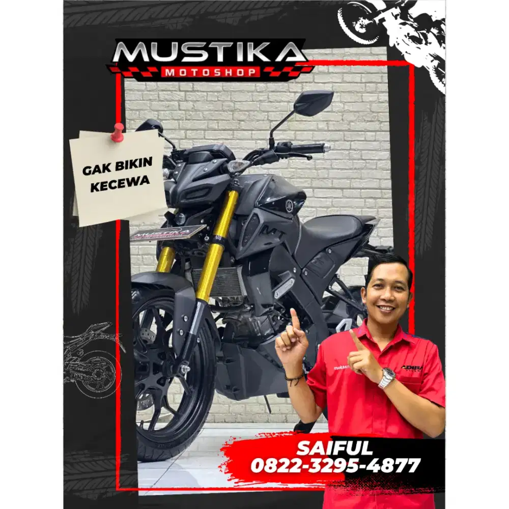 Perfect Condition!!Yamaha MT15 Naked 2019 N Asli Black Mulus-Mustika