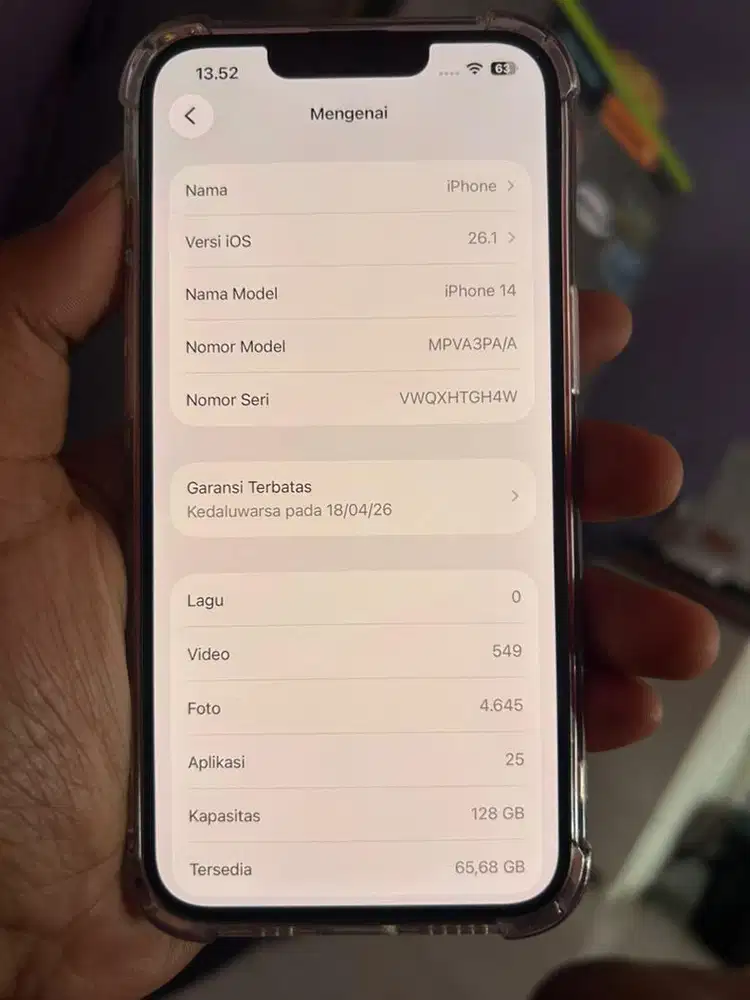 iphone 14 IBOX garansi masih on