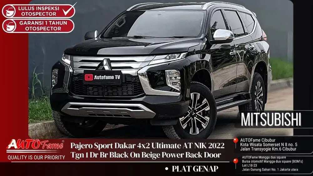 Mitsubishi Pajero Sport Dakar 4x2 Ultimate AT NIK 2022