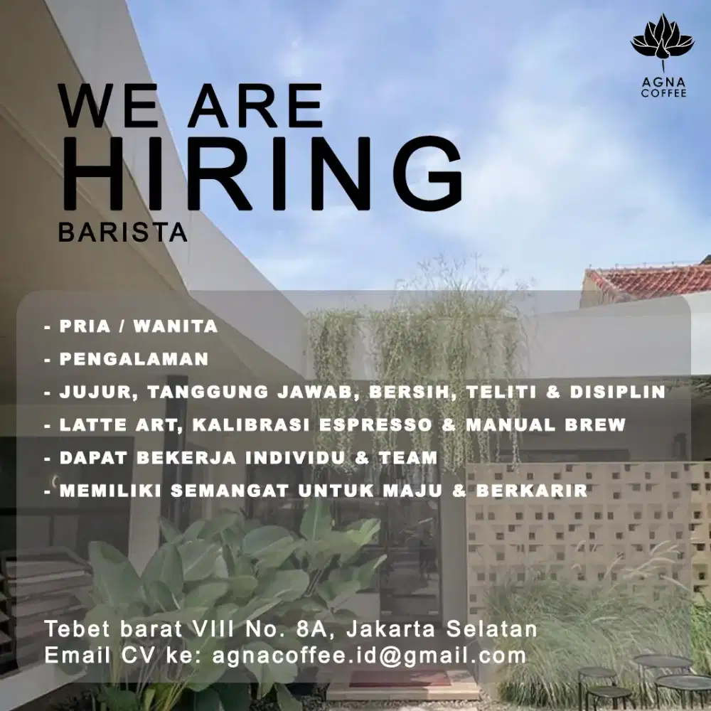 Lowongan kerja Barista