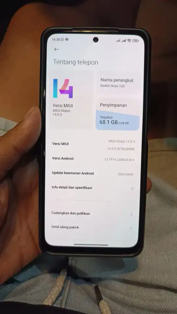 Redmi note 10s 8/128 - hp cas