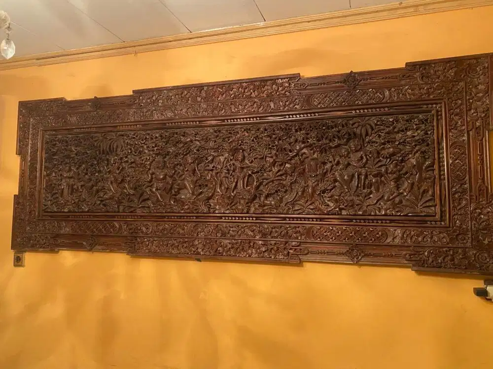 Relief Jepara Figura Ramayana Jati