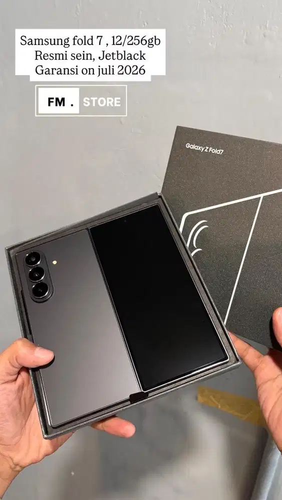 Samsung Z fold 7 12/256gb sein jetblack full ori garansi juli 2026