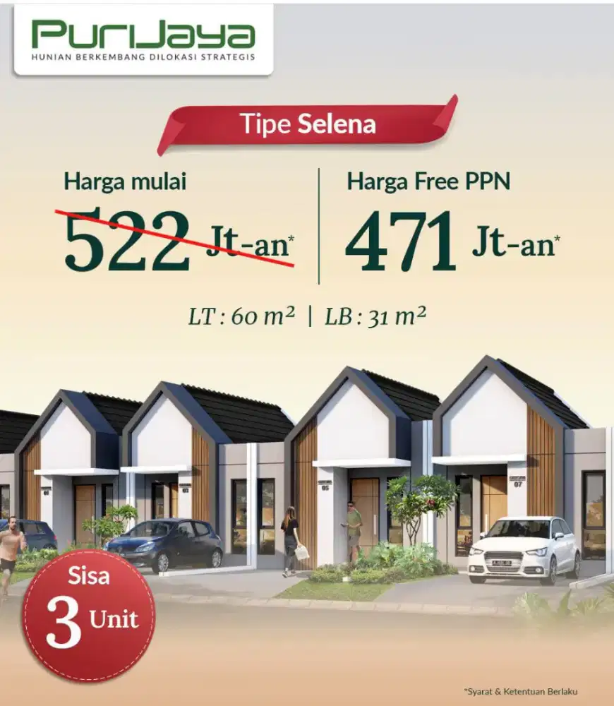Rumah tangerang cluster forresta puri kaya free ppn