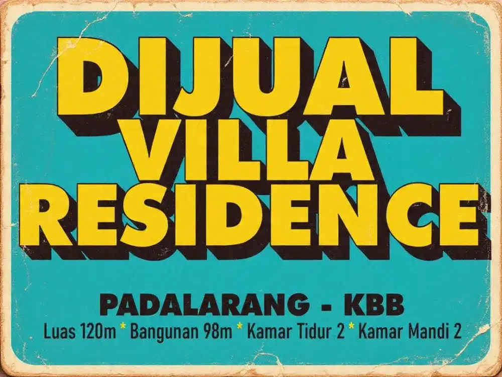 JUAL RUMAH VILLA BARU, PADALARANG, BANDUNG BARAT, KOTA BARU PARAHYANGAN,