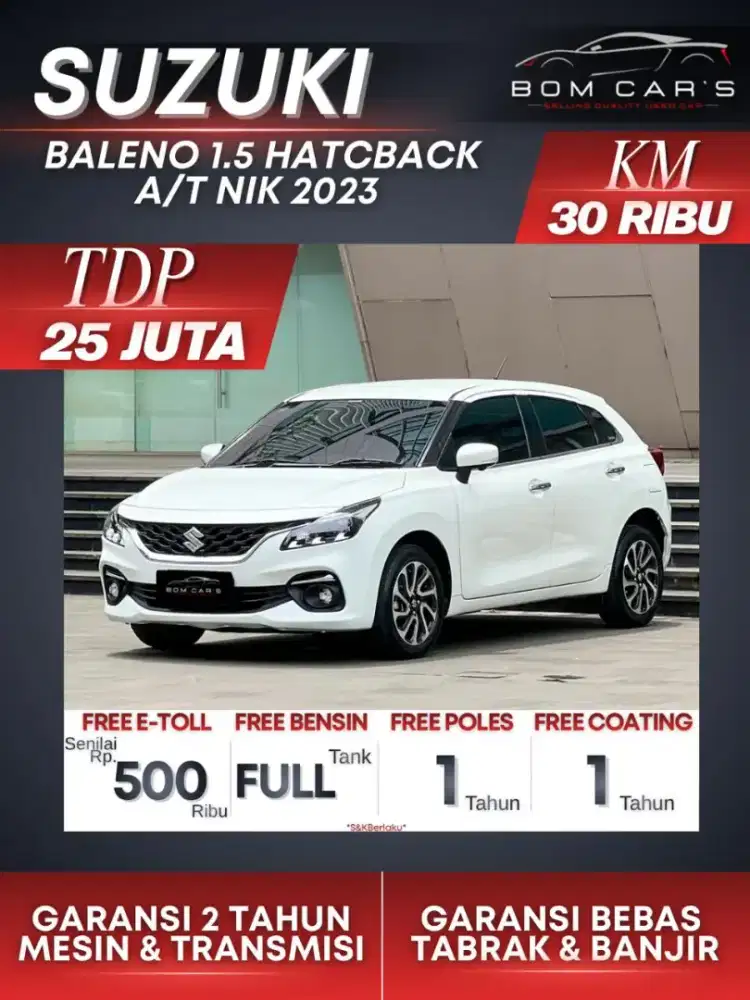 CASH 220 JUTA | SUZUKI BALENO HATCHBACK AT NIK 2023