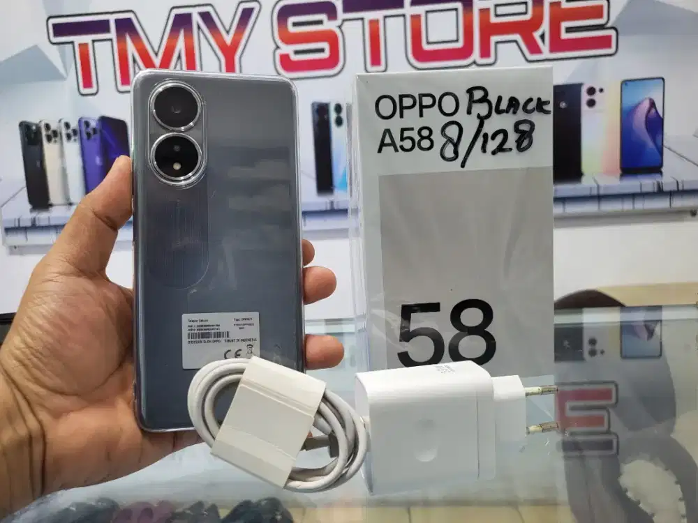 OPPO A58 RAM 8+8/128GB MULUS LENGKAP FULSET CHARGER ORIGINAL VOOC 33W
