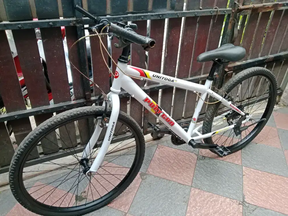 Sepeda gunung warna putih