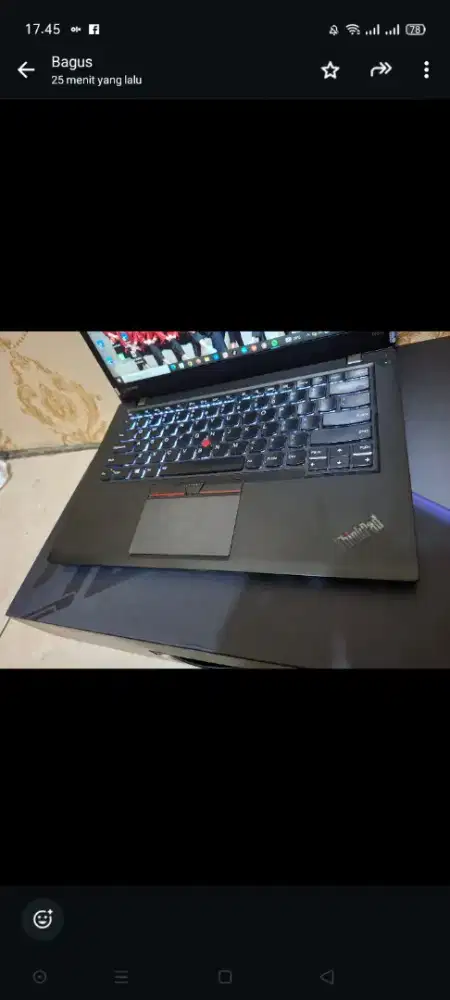 NO.57

LAPTOP LENOVO THINKPAD T450S PROCESSOR INTEL CORE I5 GEN-5