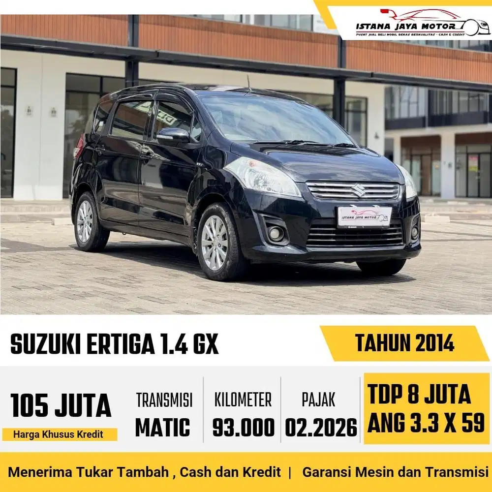 LOW KM Suzuki Ertiga GX 1.4 AT 2014 Hitam