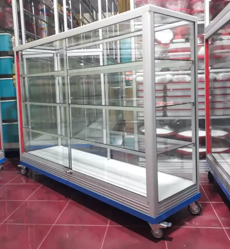 Etalase RODA BESAR & SIKU BESI Panjang 1,5M || Buat toko