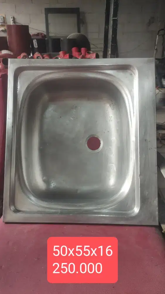 WESTAFEL SINK STAINLESS UKURAN 50x55x16 BEKAS SEKEN
