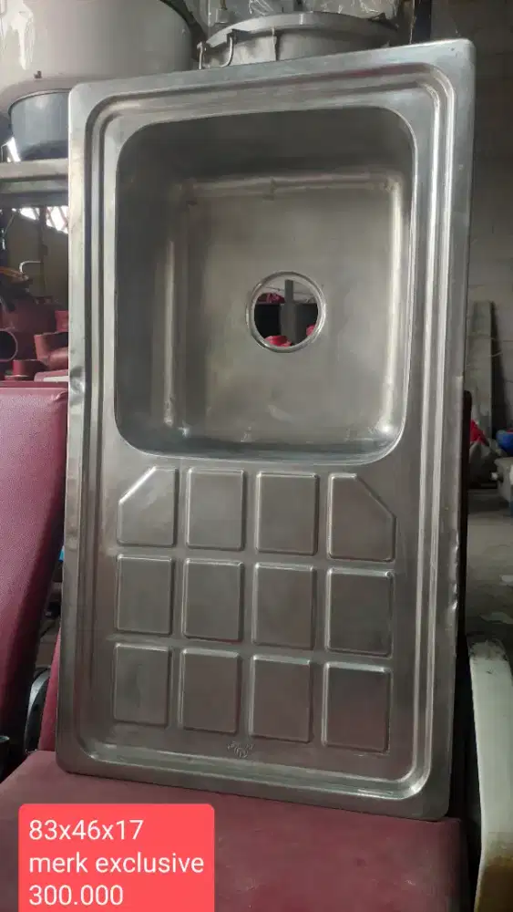 WESTAFEL SINK STAINLESS UKURAN 83x46x17 MERK EXCLUSIVE BEKAS SEKEN