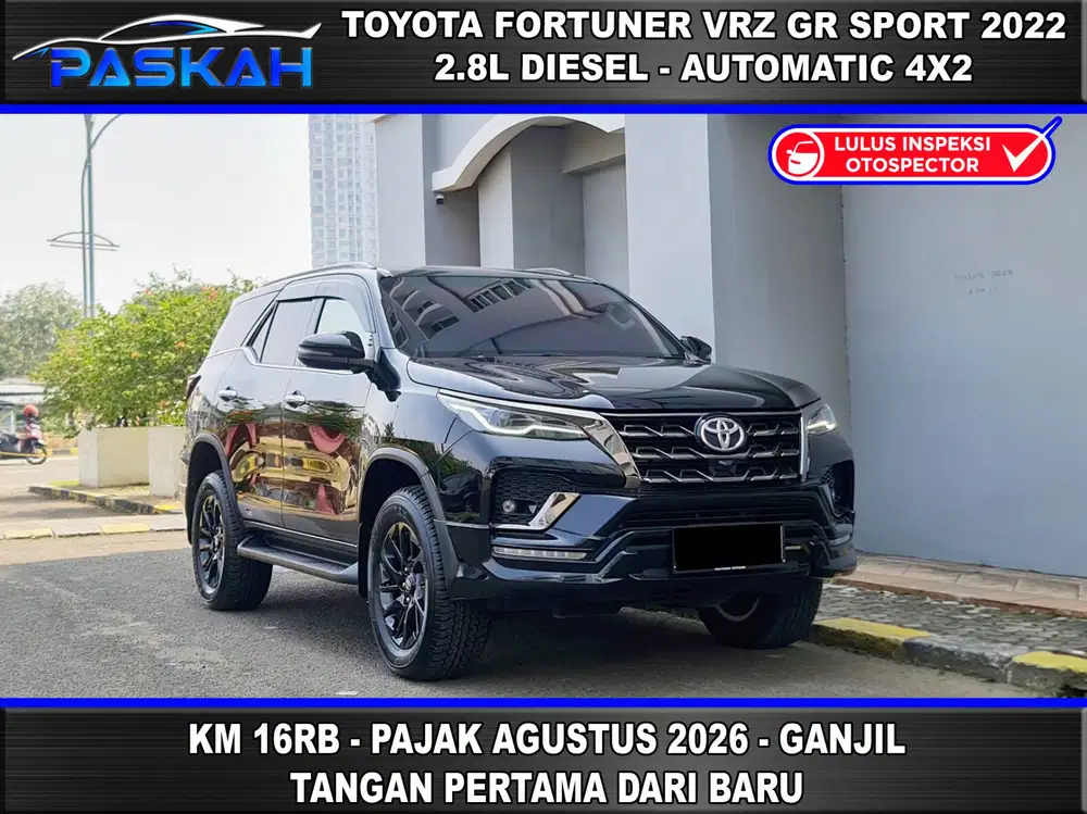 Km=16rb PAJAK=08-2026 FORTUNER 2.8 VRZ GR SPORT 2022 FORTUNER GR SPORT