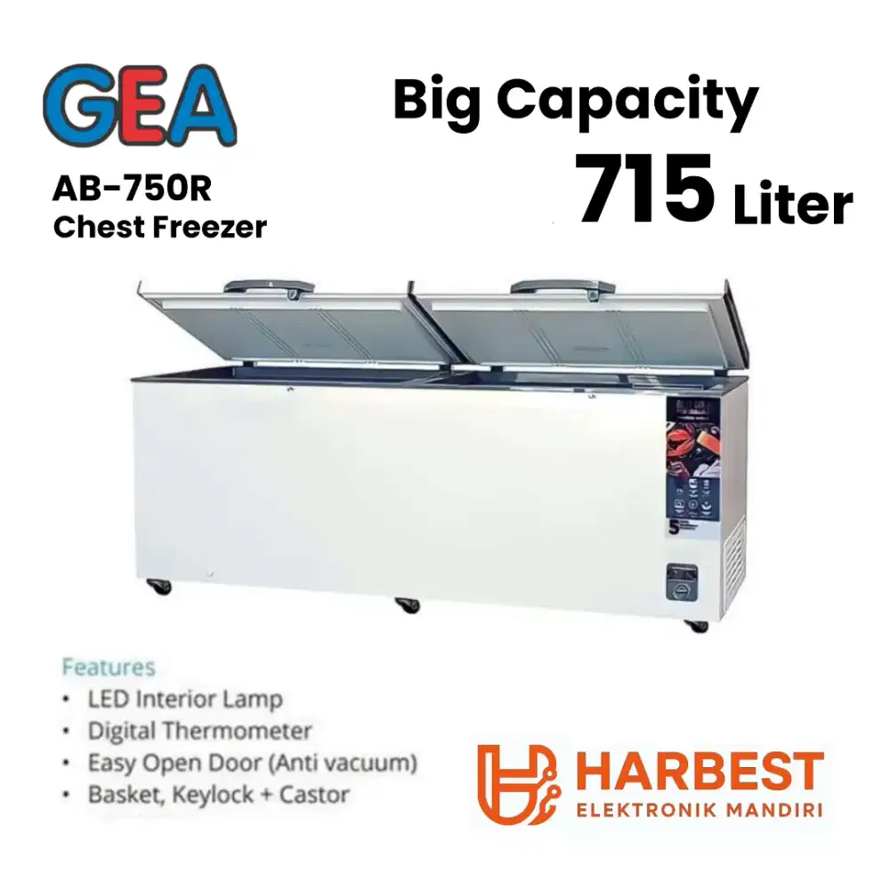 TERMURAH! GEA Freezer Jumbo 715 Liter 2 Slide Pintu GEA AB-750R Resmi