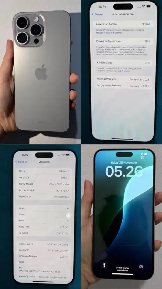 Iphone 15 promax / pro max / PM 256gb ibox