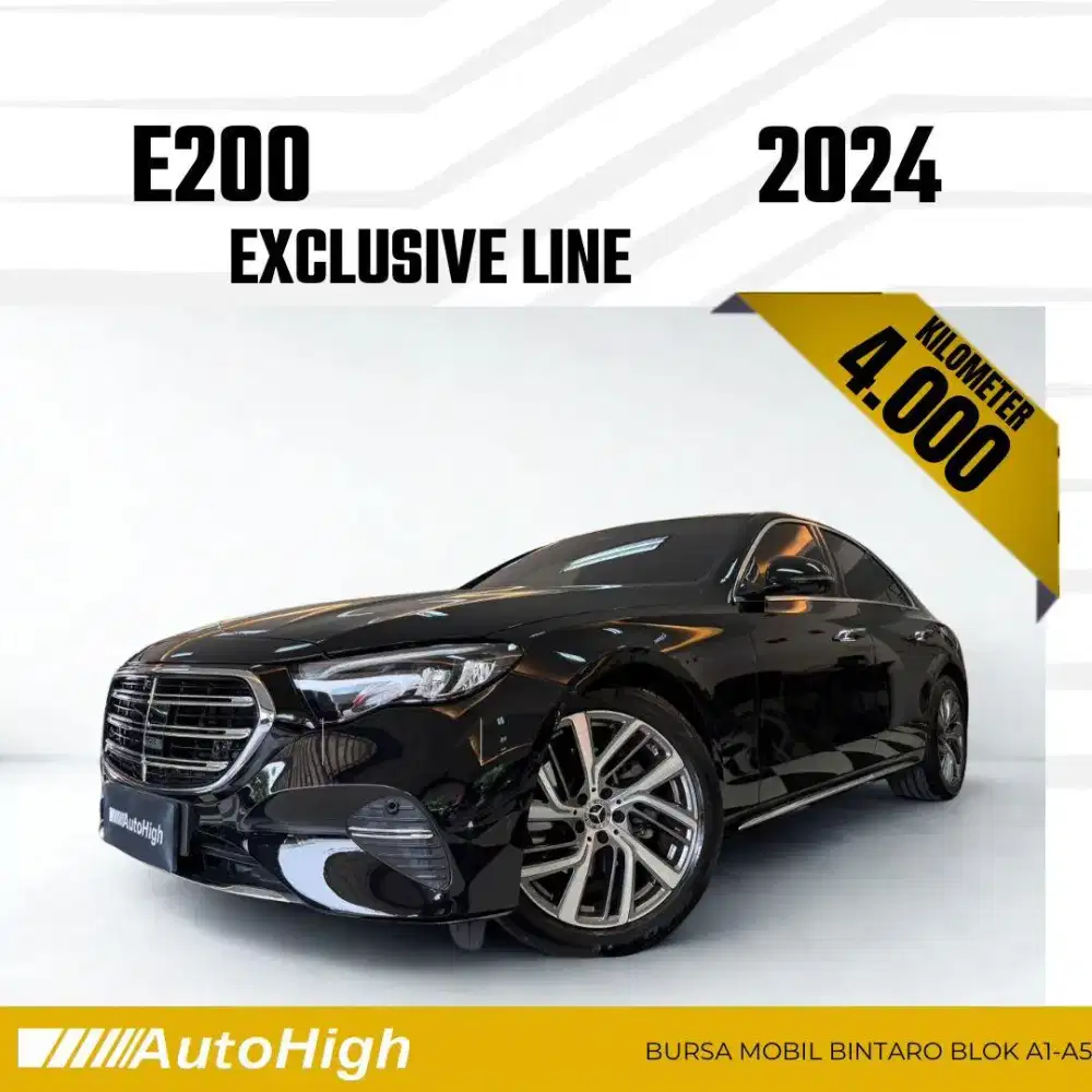 DP10% [Km4.000] E200 Exclusive 2024 Black Reg 2025 #AUTOHIGH
