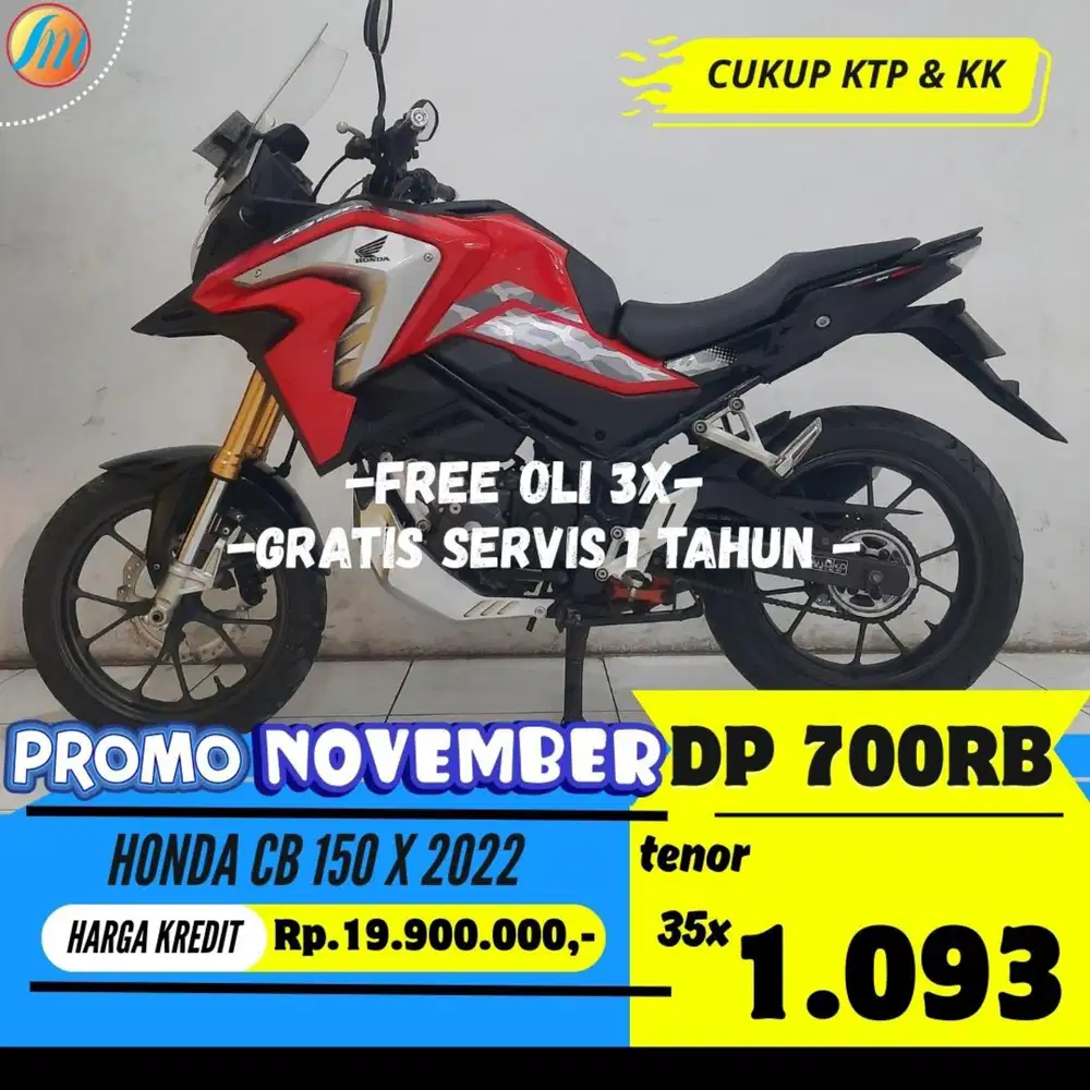 (PROMO HUT SUKSESMOTOR) DP 700RIBU HONDA CB 150 X TAHUN 2022