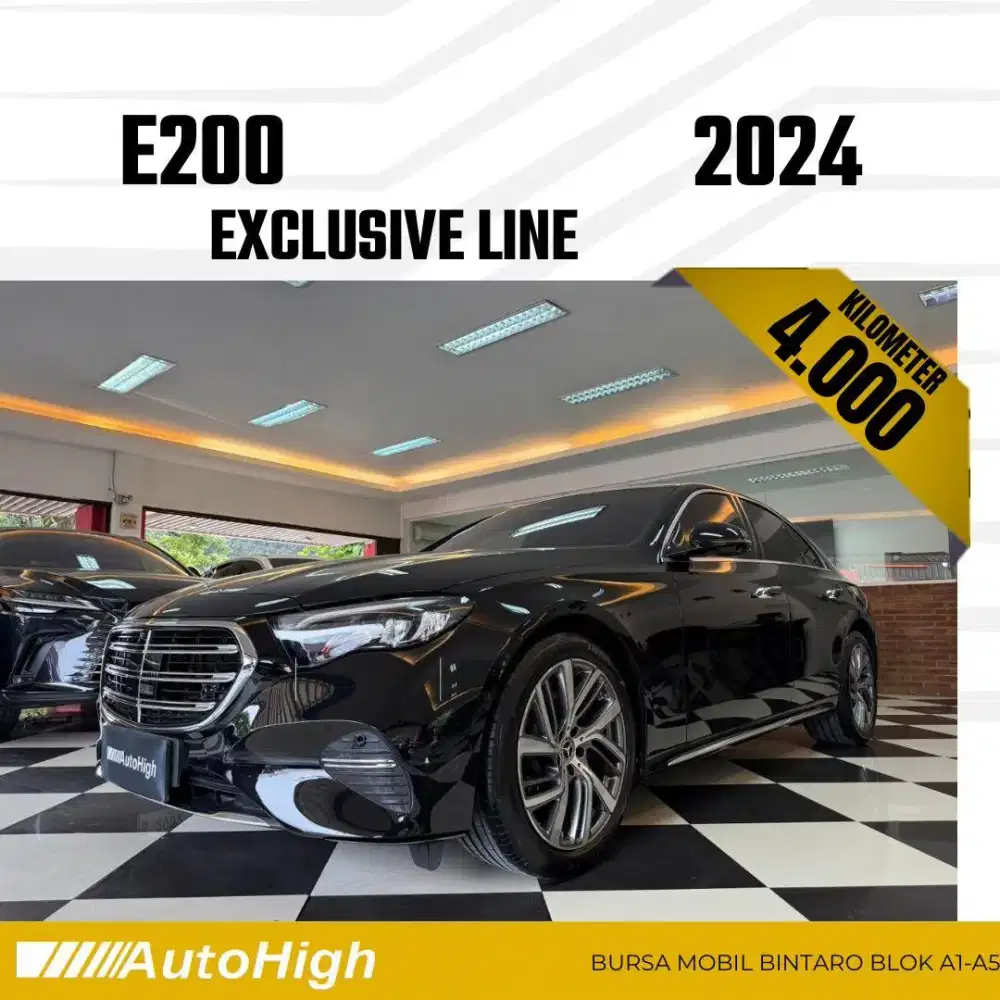 DP10% [Km4.000] E200 Exclusive 2024 Black Reg 2025 #AUTOHIGH