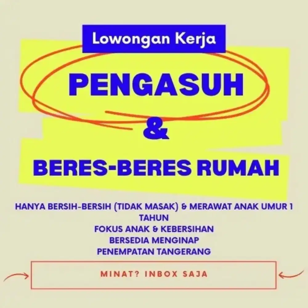 LOWONGAN KERJA PENGASUH