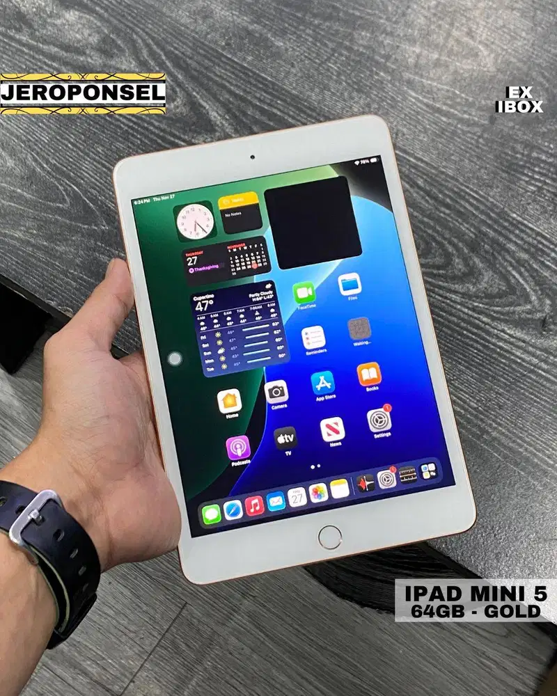 IPAD MINI 5 64GB GOLD WIFI ONLY MULUS GARANSI ORIGINAL