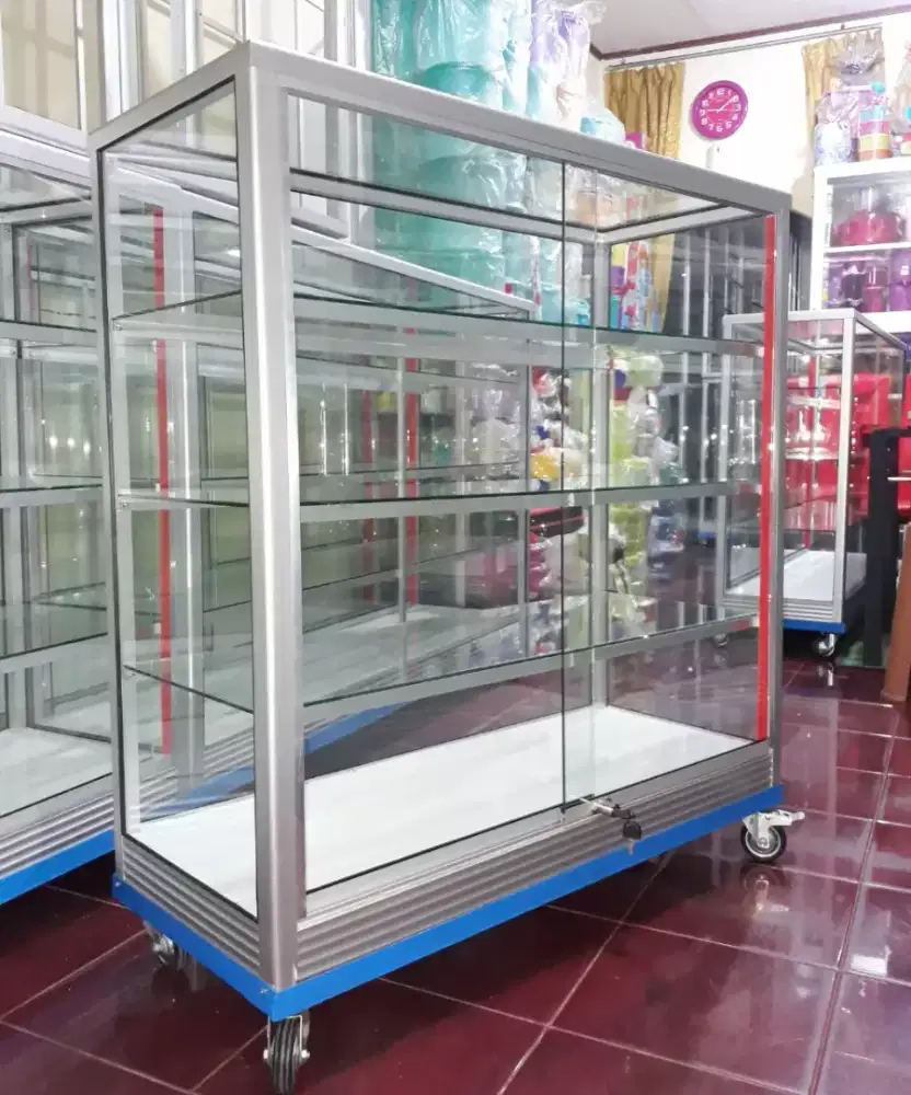 Etalase Pake Roda & Kunci Panjang 1 Meter