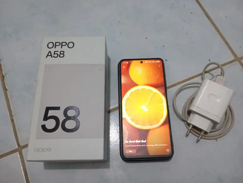Oppo A58 Ram 6+4 128GB Lengkap Fullset Sampe Nota Pembelian