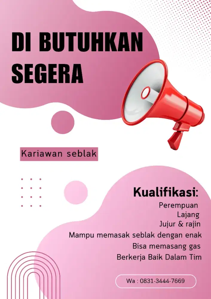 Lowongan kerja kariawan seblak