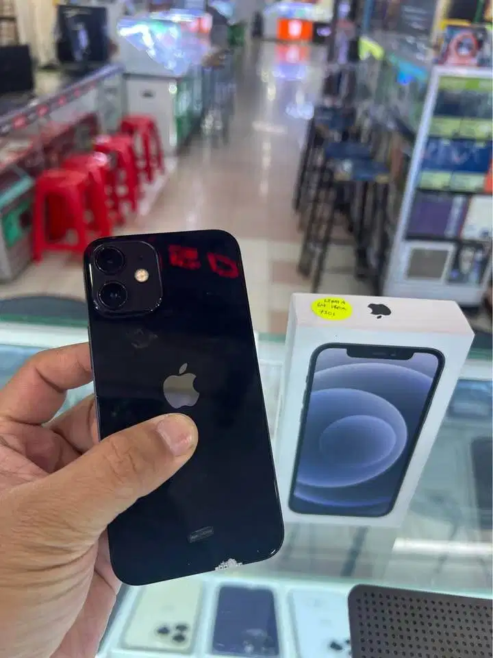 Iphone 12 Mini 128 IBOX (Black) Fullset Mulus Joss