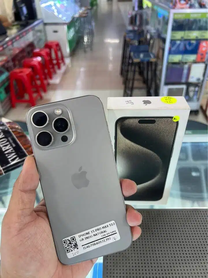Iphone 15 Promax 512 GB (Natural Titanium) EX IBOX Resmi Fullset Joss