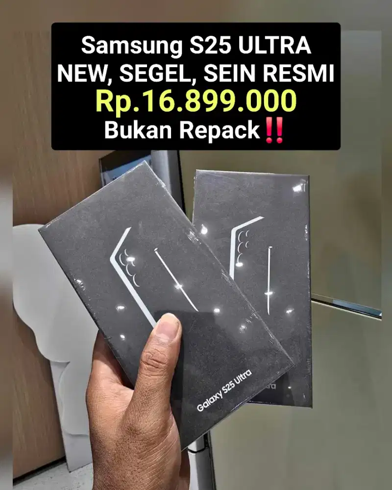SAMSUNG S25 ULTRA 5G
NEW, SEGEL, RESMI SEIN TIDAK ORI, UANG KEMBALI‼️