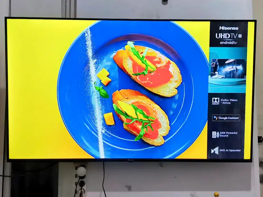 Hisense 58” 4K Android TV – Dolby Vision Atmos – Kondisi Normal