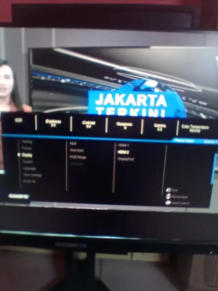 Monitor refresh 165hz kepotong bawah