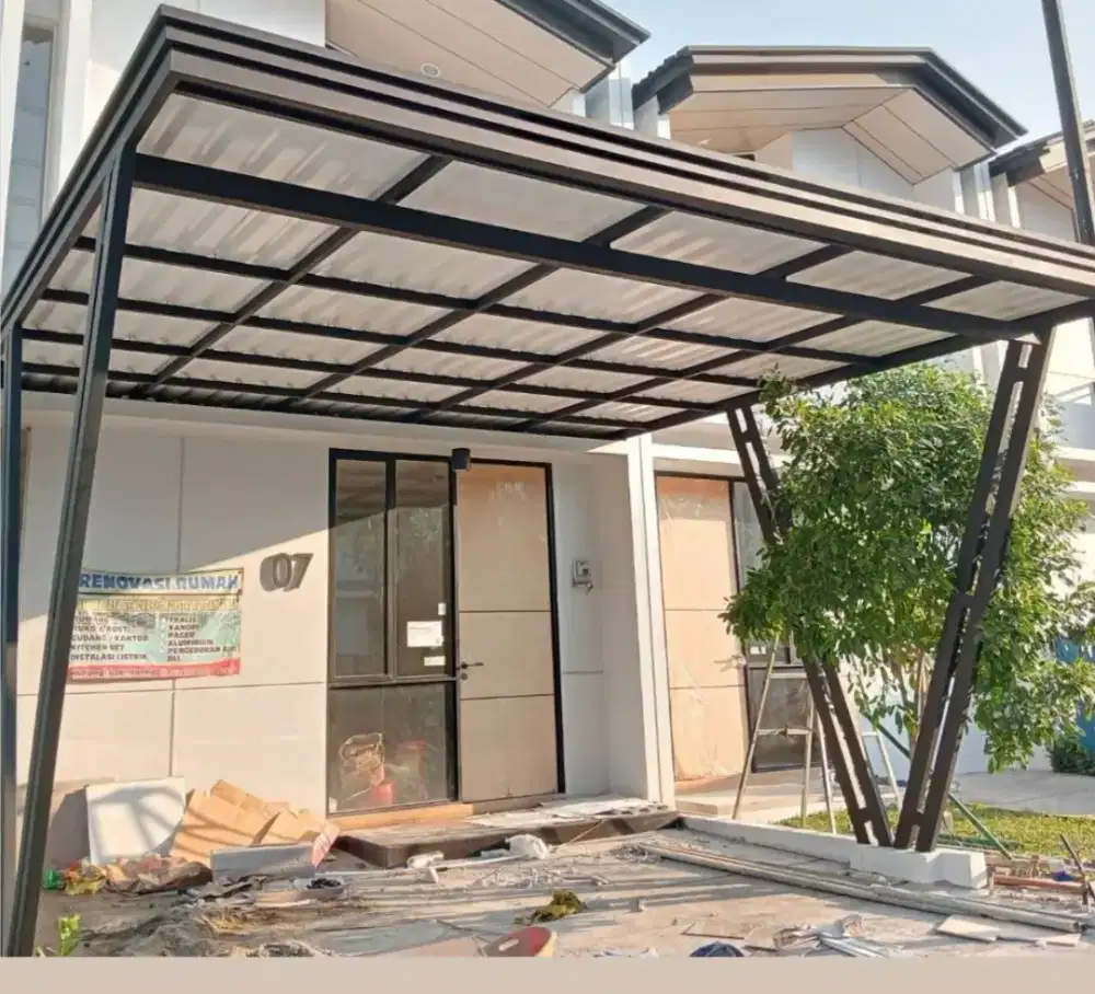 kanopi besi hollow galvanis model profilan