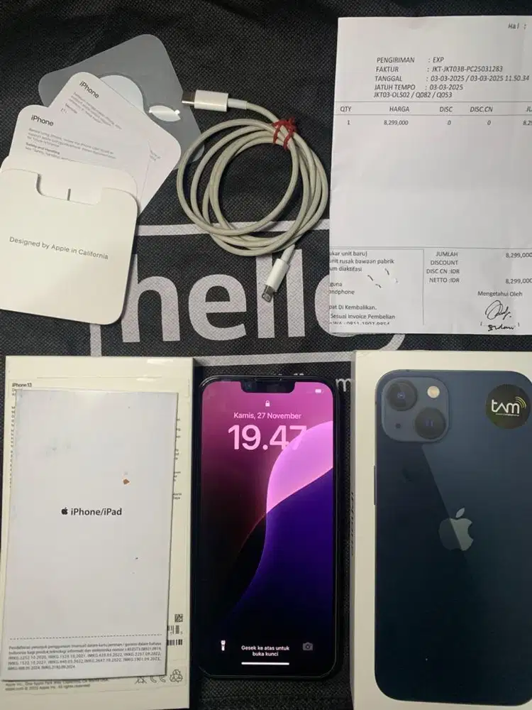 iphone 13 128gb midnight resmi ibox