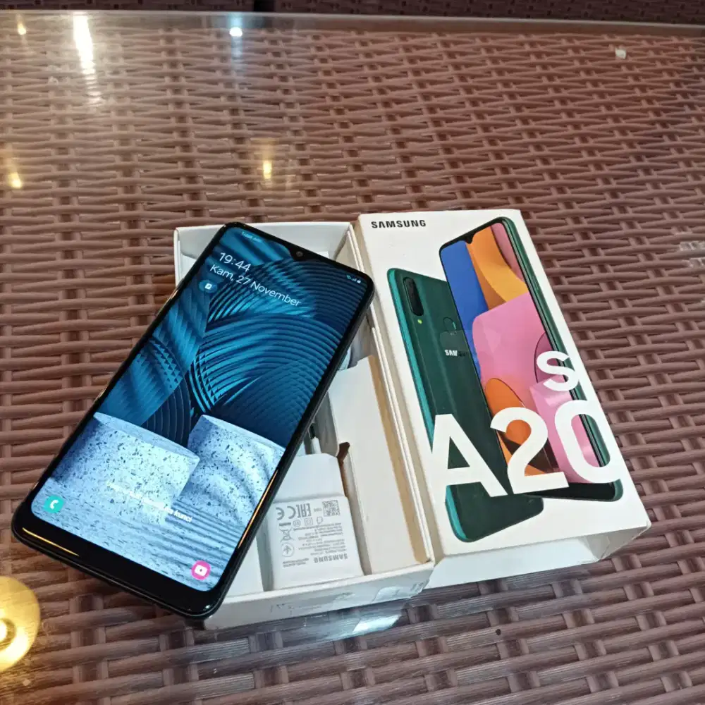 Samsung a20s 3/32 Fullshet orian segel no minus