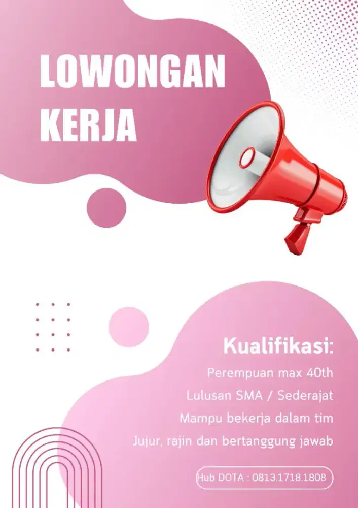 Dicari pegawai perempuan utk stan donat di manukan tengah