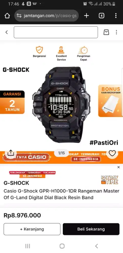 Casio Gshock G shock Rangeman GPR H1000